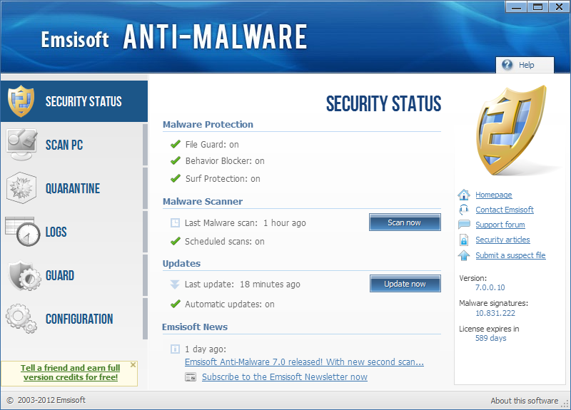 Crepa anti-malware Emsisoft 2022.6.1.115116 Con chiave di licenza Download